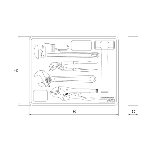 Módulo de Gaveta para Ferramentas com 5 Peças 44980023 TRAMONTINA PRO-261afbde-bcdd-4206-b2f7-0b076b0bd0b3