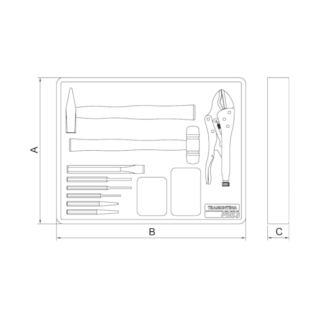 Módulo de Gaveta para Ferramentas com 9 Peças 44980010 TRAMONTINA PRO-70e369c3-bd2e-4a9f-9586-1acaf6a4bd86