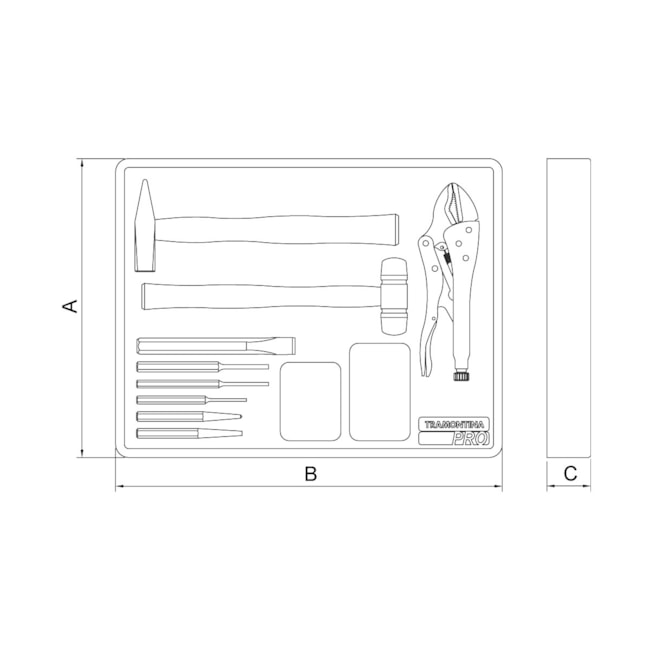 Módulo de Gaveta para Ferramentas com 9 Peças 44980010 TRAMONTINA PRO-3ee127f2-ac16-4aa1-9d0e-3cf434bd0035