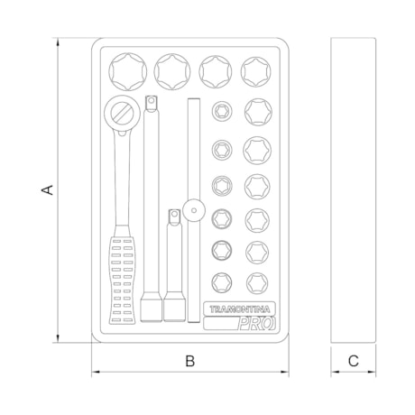 Módulo de Gaveta para Soquetes 1/2