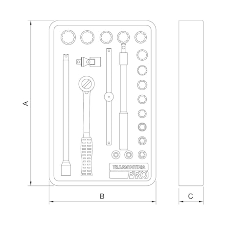 Módulo de Gaveta para Soquetes 3/8