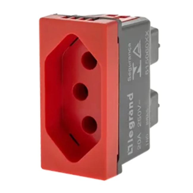 Módulo de Tomada 2P+T 20A 250V Universal Vermelha 615079 PIAL-351ca6be-2586-4707-aaa0-a62ed34a1924