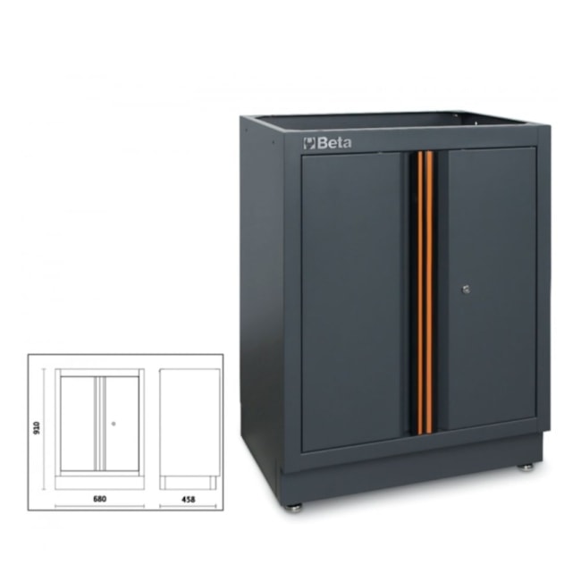 Módulo Fixo com 2 Portas para Combinação de Mobiliario Oficina C45PRO MA BETA-b7fa9d11-2292-4b90-8440-730b63954604