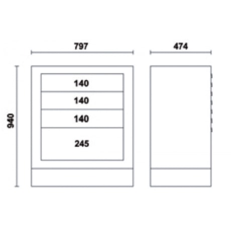 Módulo Fixo com 4 Gavetas C55M4 BETA-5d752a3f-e95c-4234-805b-ed6467c90ae7