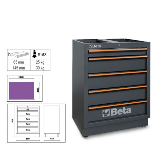 Módulo Fixo com 5 Gavetas C45PRO M5 BETA-c0deafdf-5d8e-4743-b832-55a04c3b5be5