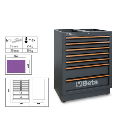 Módulo Fixo com 7 Gavetas C45PRO M7 BETA-b57153b6-dc6b-4664-af36-01cdf6438937