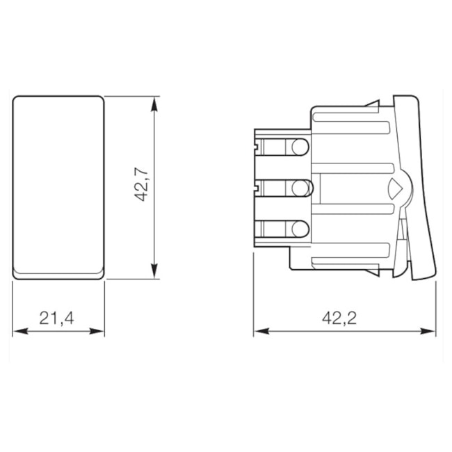 Módulo Interruptor Bipolar Paralelo Branco 10A 250V 612008 PIAL-e3f0f657-c7af-4ae1-a5c9-0142fd4f0a32