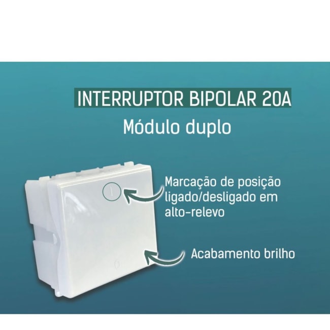Módulo Interruptor Bipolar Simples 20A Branco 57115006 TRAMONTINA ELETRIK-4ac2578f-3aad-41ae-b7f6-12b4cf330e0e