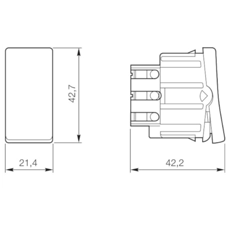 Módulo Interruptor Bipolar Simples Universal Branco 10A 250V 612005 PIAL-6d485d57-7766-4f5b-81df-bee99f1f6cb5