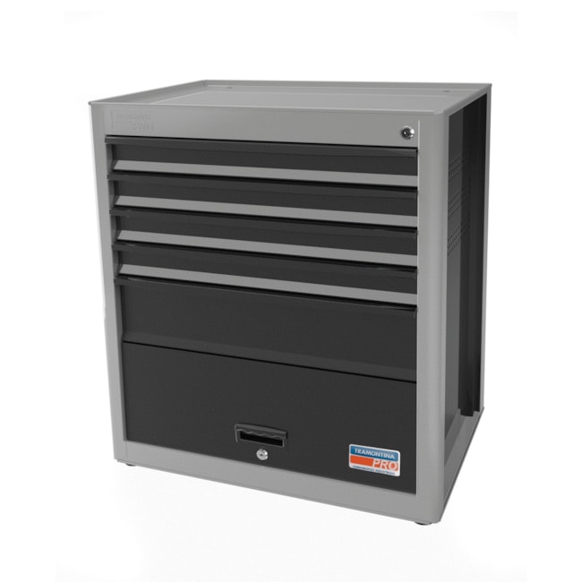 Módulo para Bancada com 5 Gavetas e 1 Porta Cinza 44954/411 TRAMONTINA PRO-fcc00027-0ebc-4dd1-911c-aa49db8f37ea