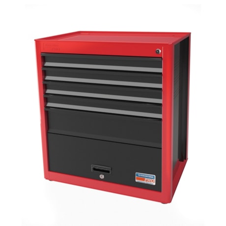 Módulo para Bancada com 5 Gavetas e 1 Porta Vermelho 44954311 TRAMONTINA PRO-01d7ce1b-295e-48cd-baeb-d961ccd0e325