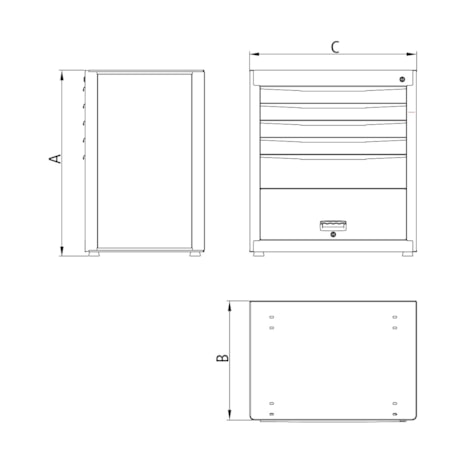 Módulo para Bancada com 7 Gavetas Cinza 44954413 TRAMONTINA PRO-b3e23c76-3522-458f-82b1-c568cacc276b