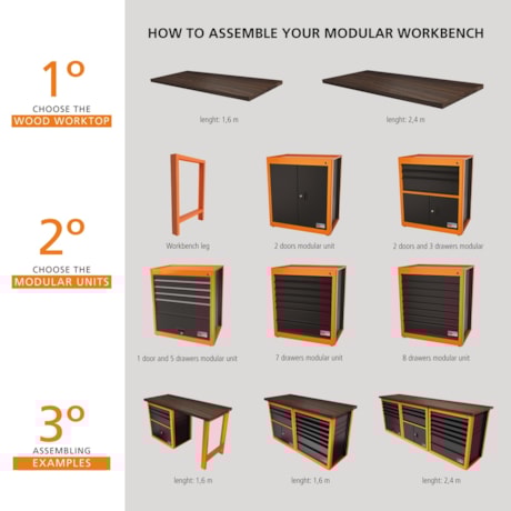 Módulos para Bancada com 3 Gavetas Cinza 44954412 TRAMONTINA PRO-0f028885-dd59-4955-a198-e28220773d33