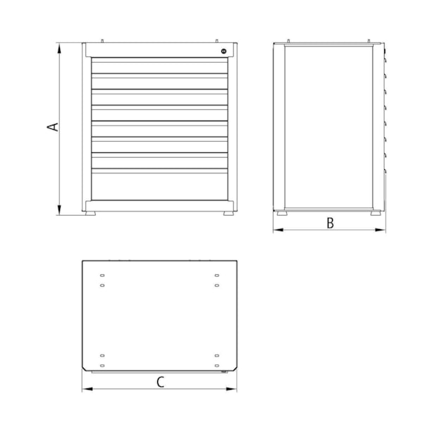 Módulos para Bancada com 8 Gavetas Cinza 44954415 TRAMONTINA PRO-04b0f3b9-6b22-4df3-a68a-06a64c7a456d