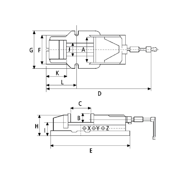 Morsa Hidráulica 300 mm com Base Giratoria HH-150 BTFIXO