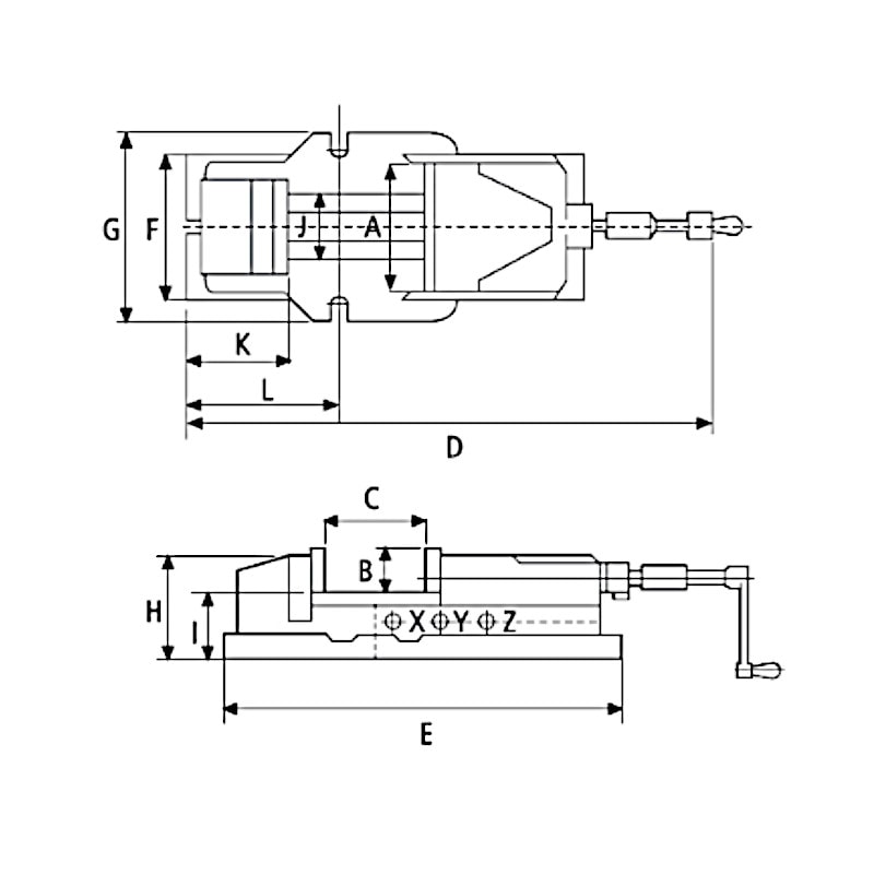 Morsa Hidráulica 300mm x 150 mm 4500KGF Fixa H-150 BTFIXO