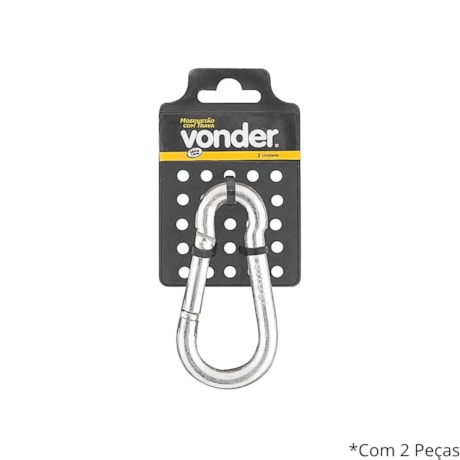 Mosquetão com Trava 5 mm x 50 mm Cartela com 2 Peças 3568005052 VONDER