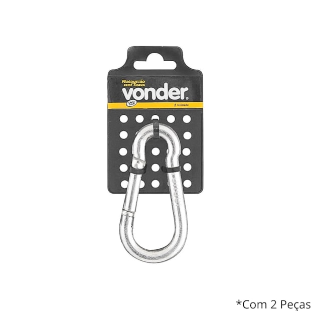 Mosquetão com Trava 5 mm x 50 mm Cartela com 2 Peças 3568005052 VONDER-fc431215-19f8-499d-9f5f-3bad739646c5