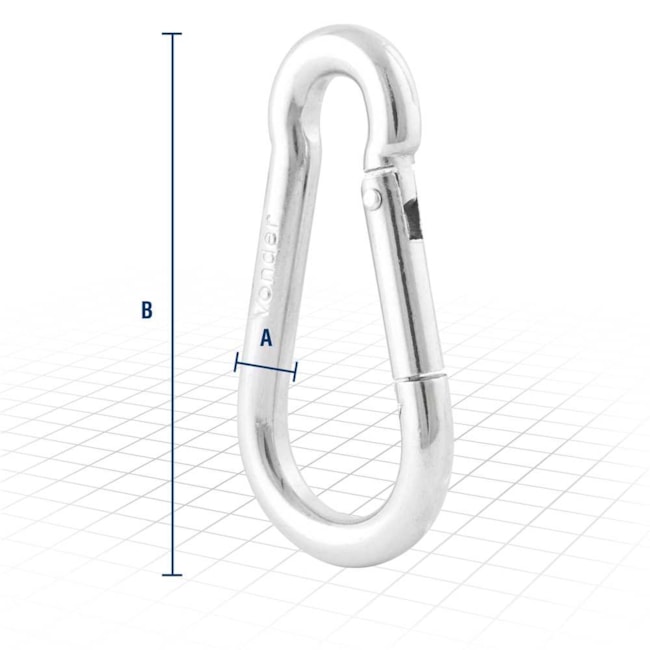 Mosquetão com Trava 9 mm x 90 mm 3568009090 VONDER-3d3a9515-cb99-4a65-a346-76a77a18a09e