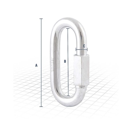Mosquetão Reto com Rosca 5/8