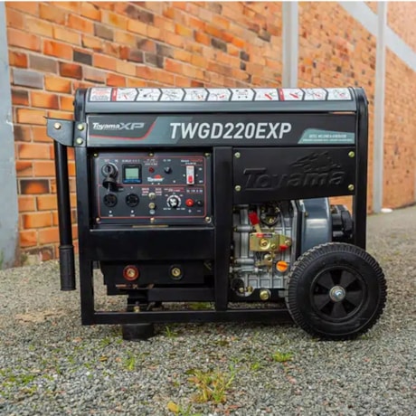 Motosoldadora Diesel 4/3.3KVA 200A FT40% Monofásico 220V TWGD220EXP TOYAMA-ce5a1998-90f8-4451-8f1d-bc26fa682e11
