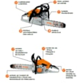 Motosserra à Gasolina 16" 2.2CV 35CC Sabre 40Cm 30 Dentes MS 182 STIHL