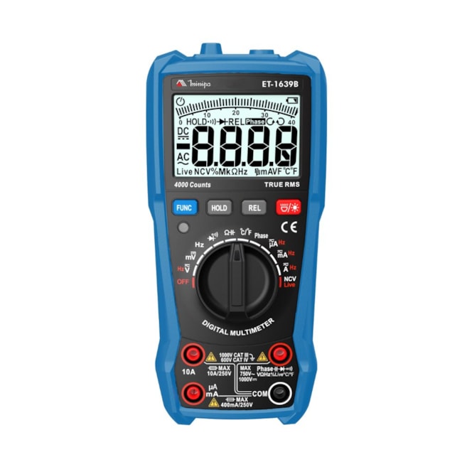 Multímetro Digital 4000/1000V CAT IV TRUE RMS ET-1639B MINIPA-289ecdaa-b8fd-4443-b88a-0fd2df3732e4