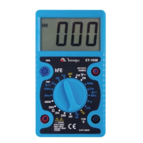 Multímetro Digital 600/600V (AC/DC) 10A CAT I 600V ET-1000 MINIPA