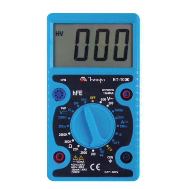 Multímetro Digital 600/600V (AC/DC) 10A CAT I 600V ET-1000 MINIPA-2b8c57d6-2fdf-42b6-84c9-459a4048e2f1
