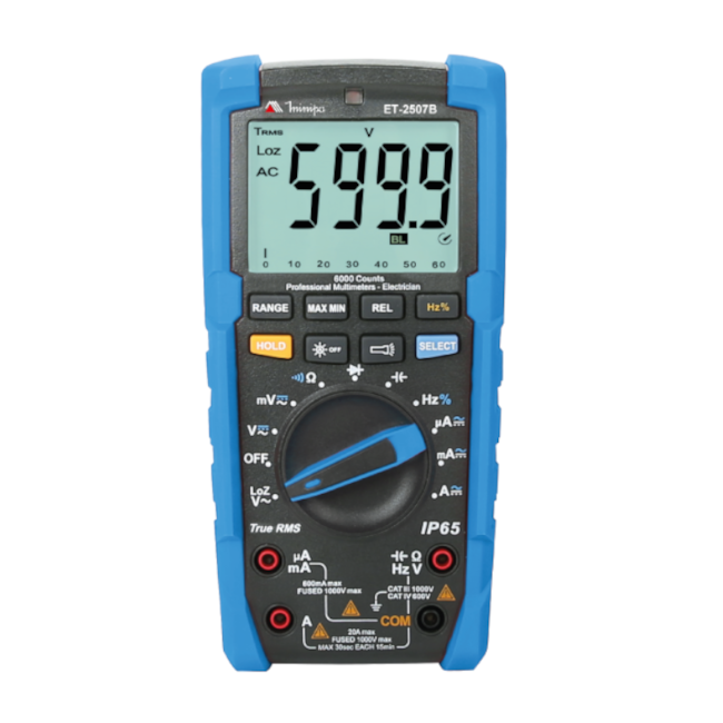 Multímetro Digital 750/1000V AC/DC 20A CAT IV 600V ET-2507B MINIPA-382f35e8-6ce8-4286-bc93-6c7a8b456ff7