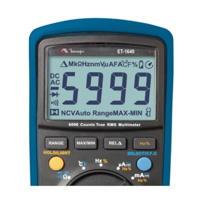 Multímetro Digital 750/1000V CAT III ET-1649 MINIPA-807d3172-6a15-4e95-a3e3-3c7350511358