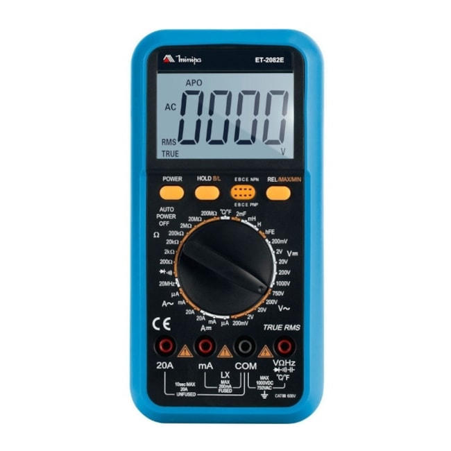 Multímetro Digital 751/1000V AC/DC CAT III ET-2082E MINIPA-e22ce110-dc66-4f42-83a3-e54a875233ab