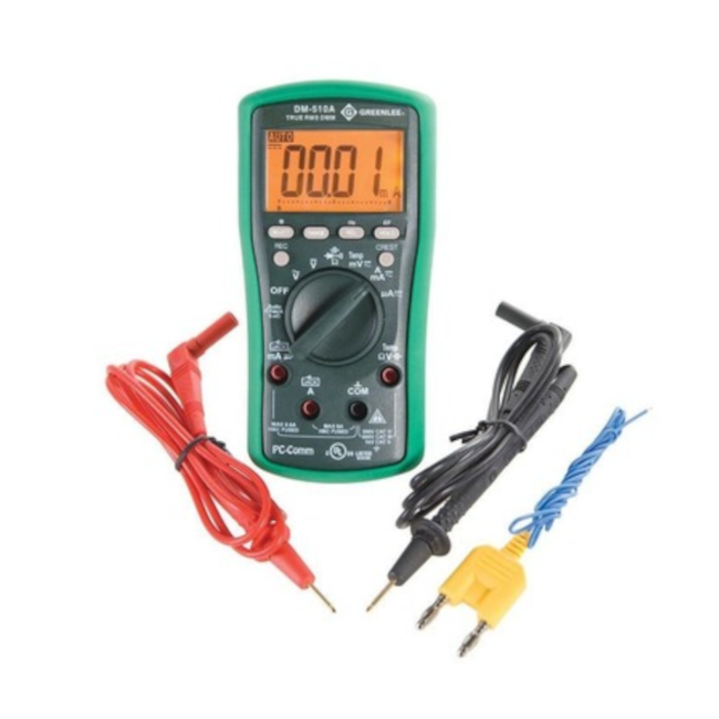Multímetro Digital 8A 1000V 6000 CAT IV/CAT II/CAT III DM-510A GREENLEE-8b6c14bb-1976-455f-ab3f-37a3af253973