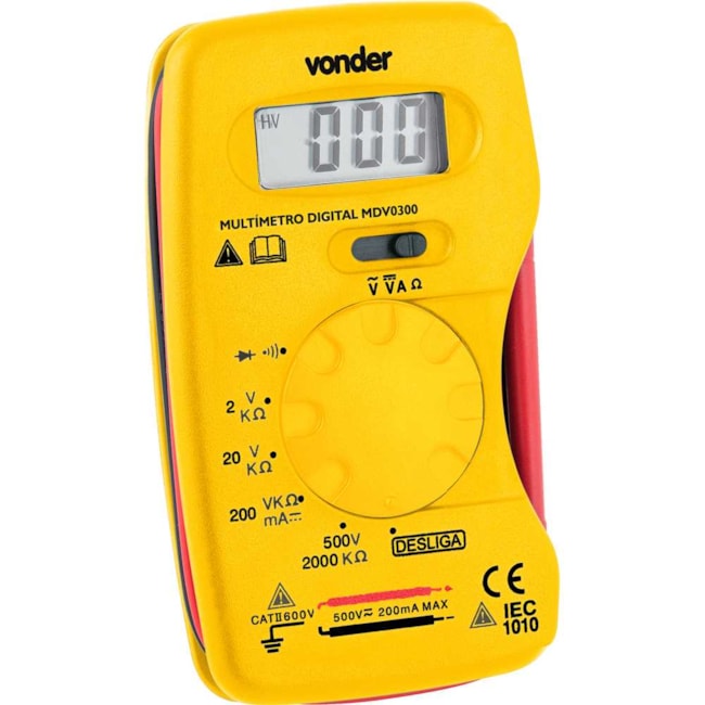 Multímetro Digital CAT II 600V MDV 0300 3870300000 VONDER-1a039a13-a9f4-4d2c-aac6-fb666134d51f