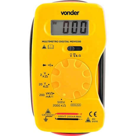 Multímetro Digital CAT II 600V MDV 0300 3870300000 VONDER-31497d23-1f65-4724-8a2d-80550036db12