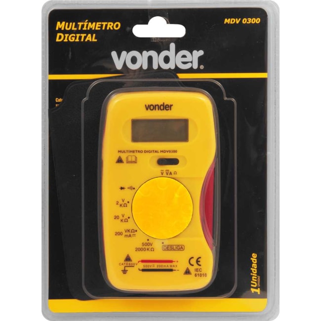 Multímetro Digital CAT II 600V MDV 0300 3870300000 VONDER-612cfb55-27e8-49e8-bb18-e436b3182d01