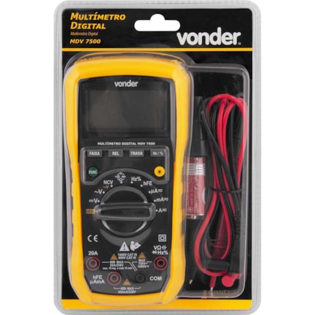 Multímetro Digital CAT III 1000V/CAT IV 600V MDV7500 3870007500 VONDER-76c584e9-9a3e-4023-86c1-f121179daf07