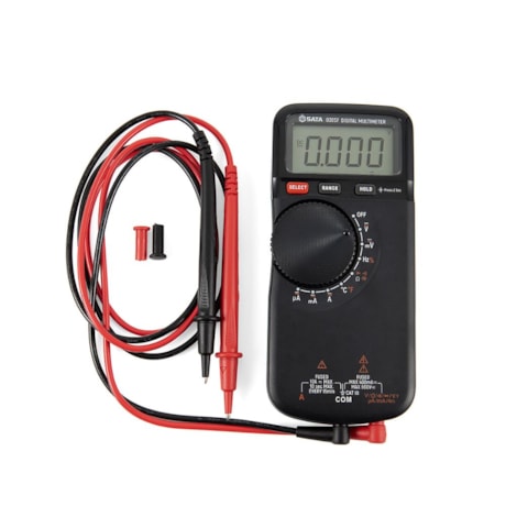 Multímetro Digital Clássico Medição de Temperatura 10A (AC/DC) CAT III 600V ST03057 SATA