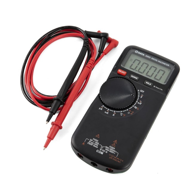 Multímetro Digital Clássico Medição de Temperatura 10A (AC/DC) CAT III 600V ST03057 SATA-cc2eb921-d406-4b1c-8185-1911766dcae6