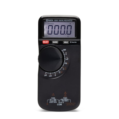Multímetro Digital Clássico Medição de Temperatura 10A (AC/DC) CAT III 600V ST03057 SATA-208630fc-7659-4d3b-82f6-c88f3aa7ec06