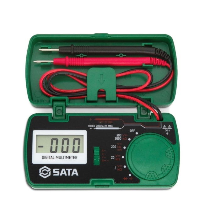 Multímetro Digital de Bolso (AC/DC) CAT II 300V STDY03001 SATA-53172a55-c668-49ee-8f4d-4ef0c8320cd3