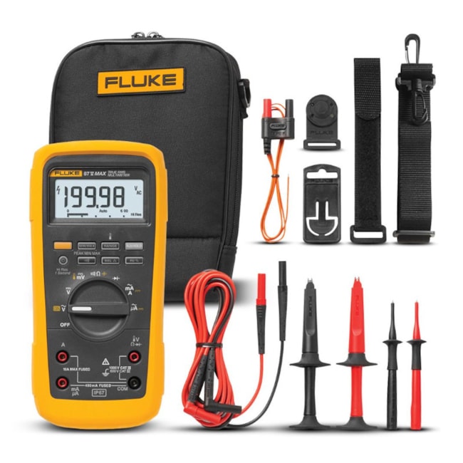 Multímetro Digital True RMS 1000/1000V AC/DC Combo com Estojo 87V MAX/E2 FLUKE-d24a83af-d6f7-4f11-8a36-699779a8d0f0