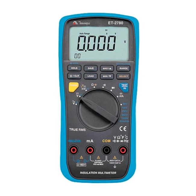 Multímetro/Megômetro Digital 600/1000V AC/DC CAT IV 600V ET-2780 MINIPA-32bf5a2a-cad0-44db-be09-09938a5af431