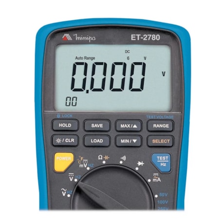 Multímetro/Megômetro Digital 600/1000V AC/DC CAT IV 600V ET-2780 MINIPA-15e72d24-9f87-4f0f-adac-72063937d105