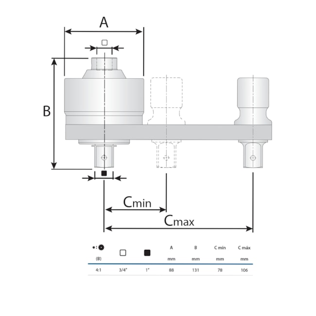 Multiplicador de Torque 500-2000NM LKV-20L GEDORE SOLUTIONS-e42747e5-25df-4024-ab1e-6f53913fd1e1