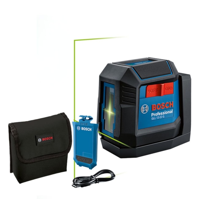 Nível a Laser 2 Linhas 12mts Verde 3.7V com Bolsa GLL 12-22G LI BOSCH-8639b36a-904c-4d16-9c8b-9befda3db4cb