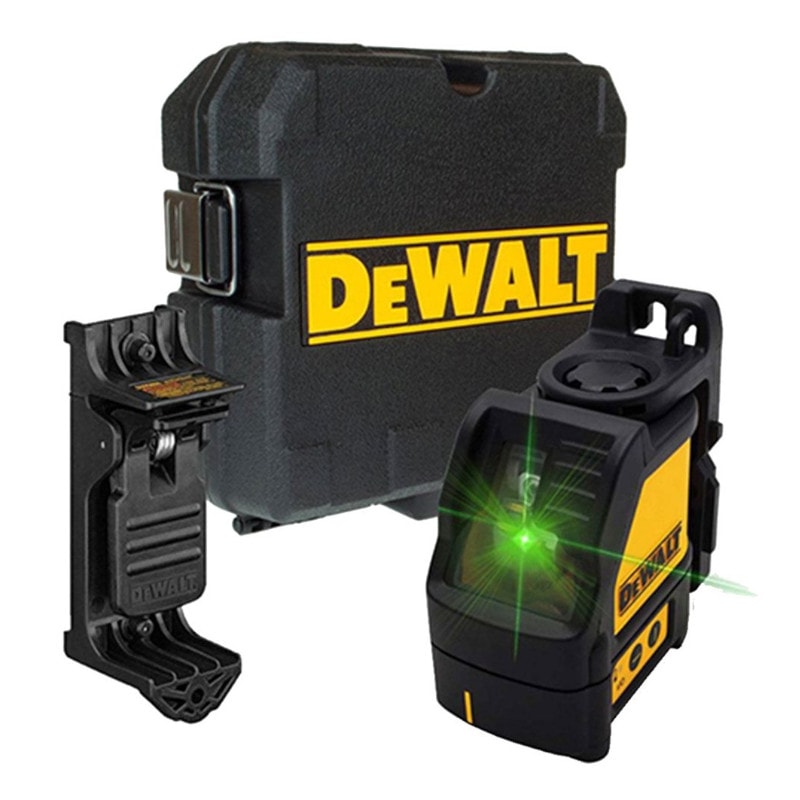 NÍVEL A LASER 2 LINHAS 15 METROS COM SUPORTE VERDE DW088CG-LA DEWALT