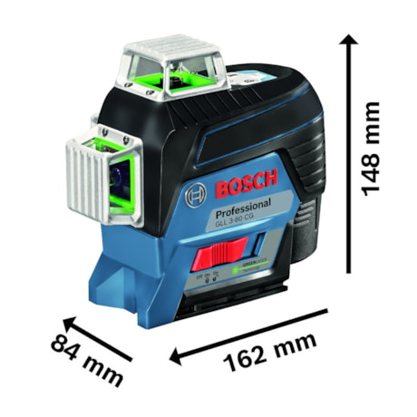 Nível a Laser com 3 Linhas Verdes 30 Metros e Receptor LR7 GLL3-80 CG BOSCH-3cc8d413-dbec-4837-9eeb-42f26defee99