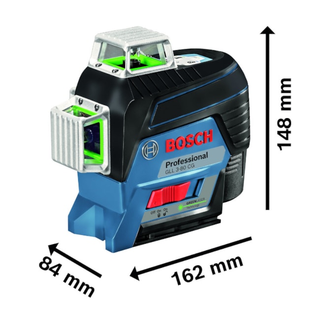 Nível a Laser com 3 Linhas Verdes 30 Metros e Receptor LR7 GLL3-80 CG BOSCH-69cf574c-9c6f-4ebb-af72-e2a6d3759b85