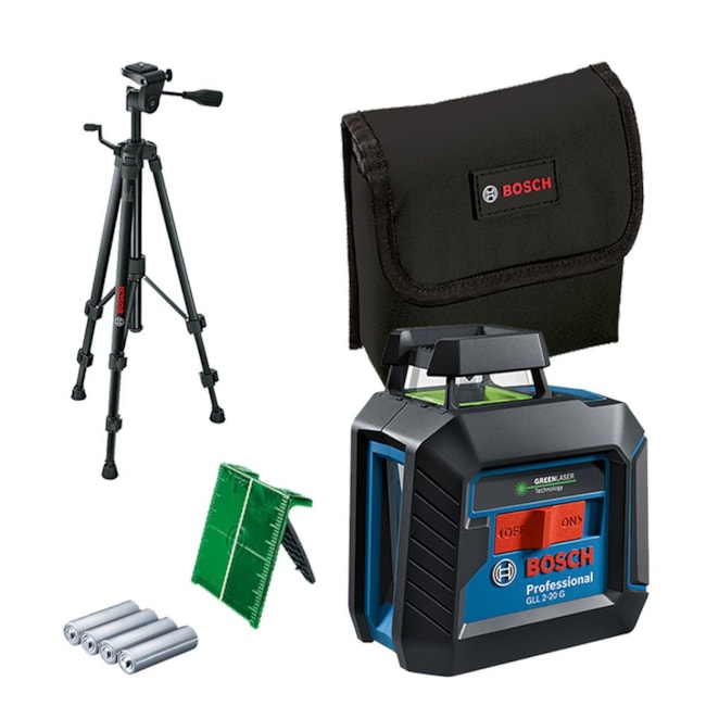 Nível a Laser de 2 Linhas Verdes 10m com Tripé e Pilha Recarregável GLL 2-20 G BOSCH-33457c7a-2364-491d-879e-360f4acae4a4